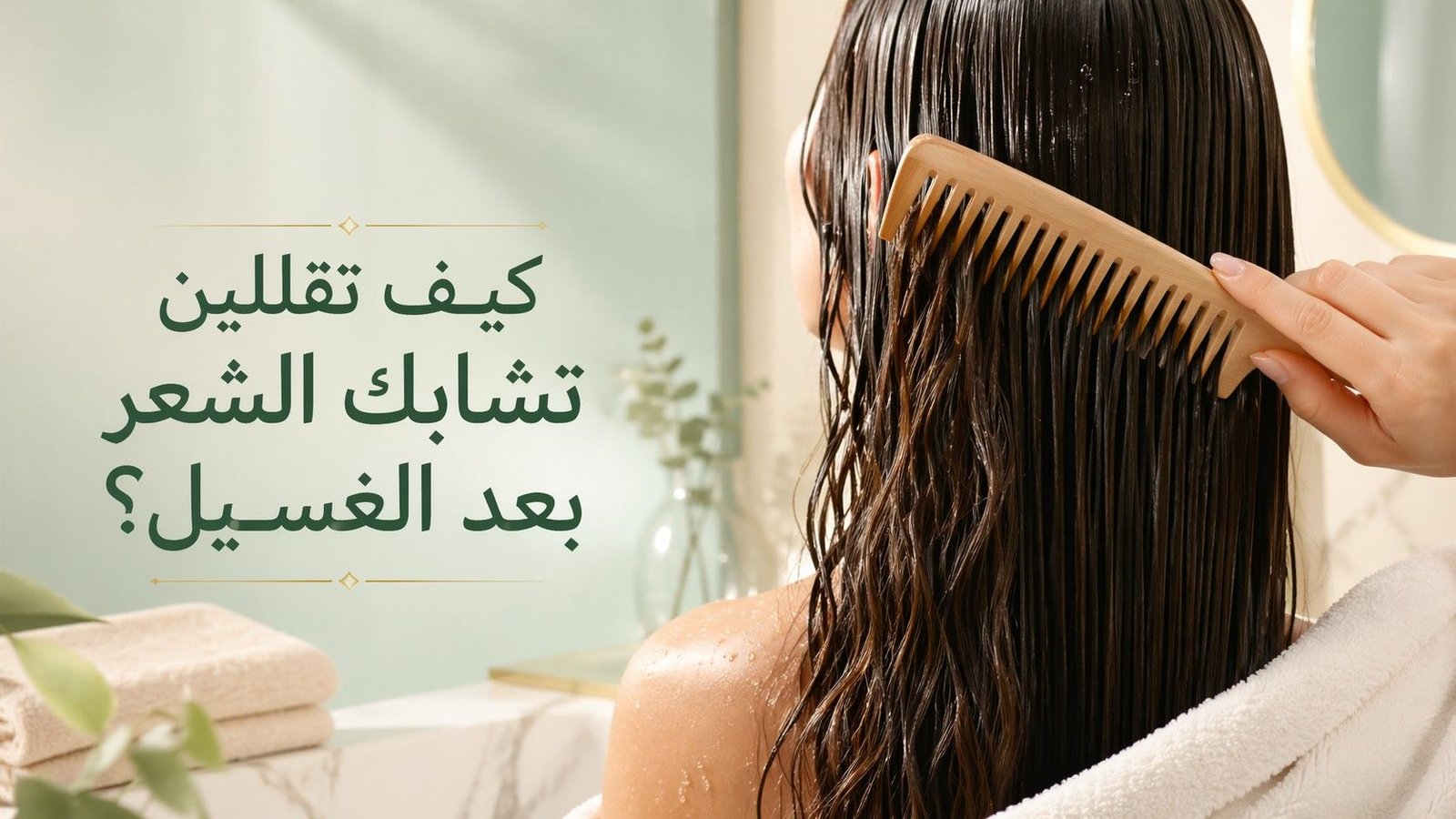 كيف تقللين تشابك الشعر بعد الغسيل؟
